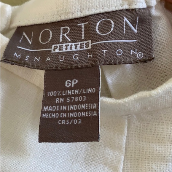 Norton McNaughton 💯 linen petites white skirt /Final price - Picture 6 of 8